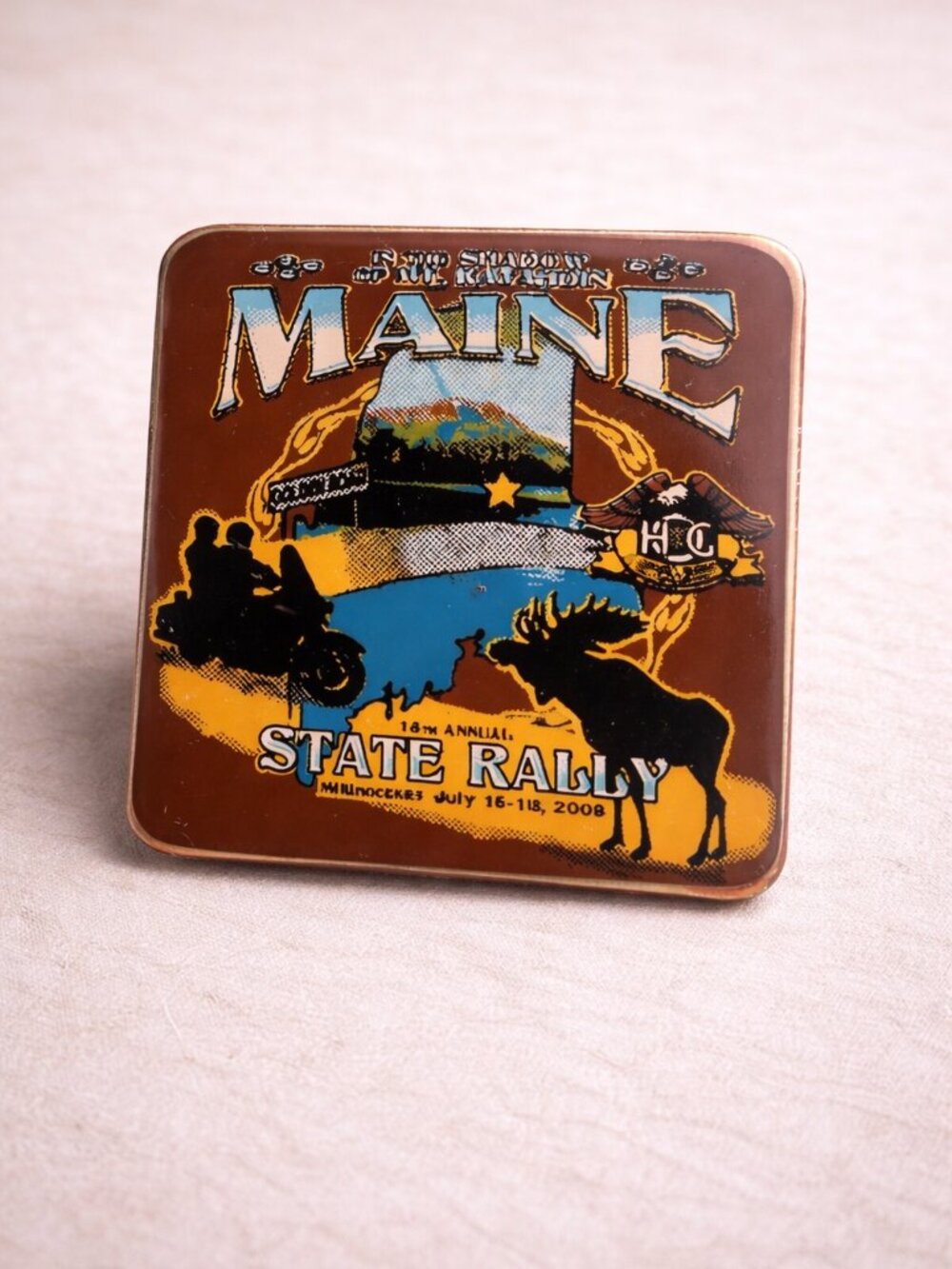 Harley Owners Group Maine State Rally 2009 Millinocket Enamel Pin HOG